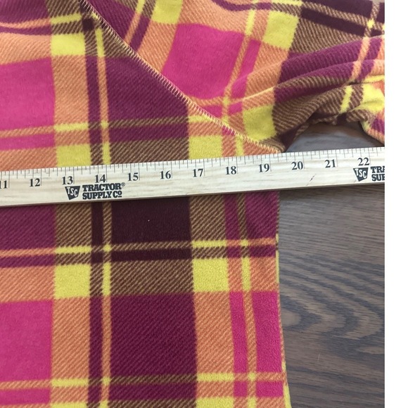 Eddie Bauer Womens Plaid Fleece 1/4 Zip Pullover Top Shirt Size M - Picture 9 of 11